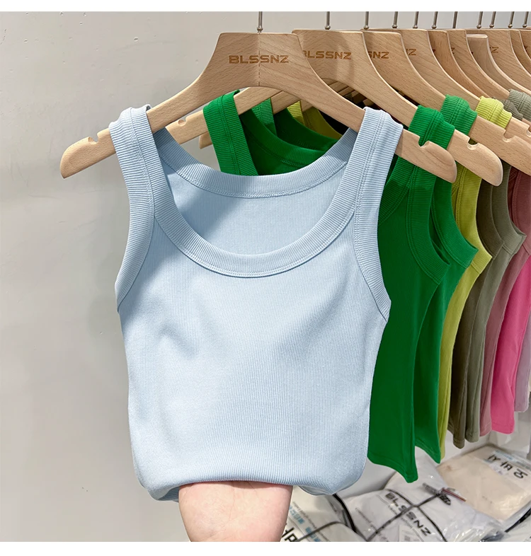 Women’s Solid Ribbed Tank Top - Image 17