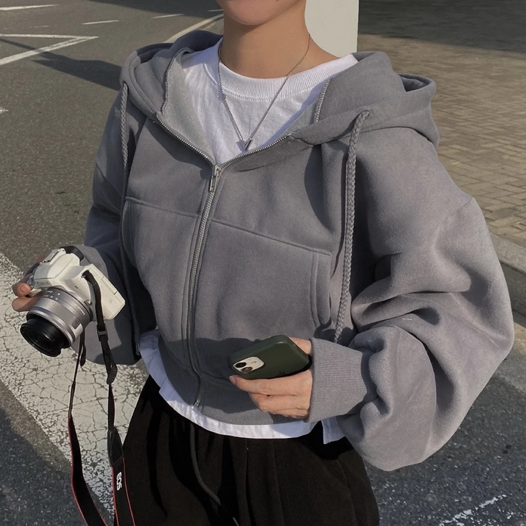 Casual Y2K Zip Up Hoodie for Women - Image 12