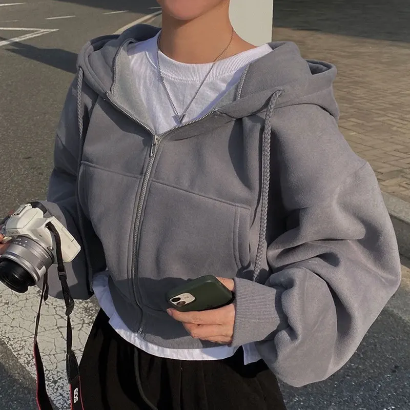 Casual Y2K Zip Up Hoodie for Women - Image 5