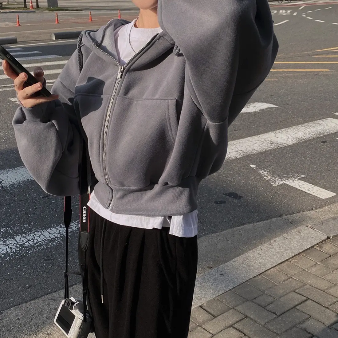 Casual Y2K Zip Up Hoodie for Women - Image 17