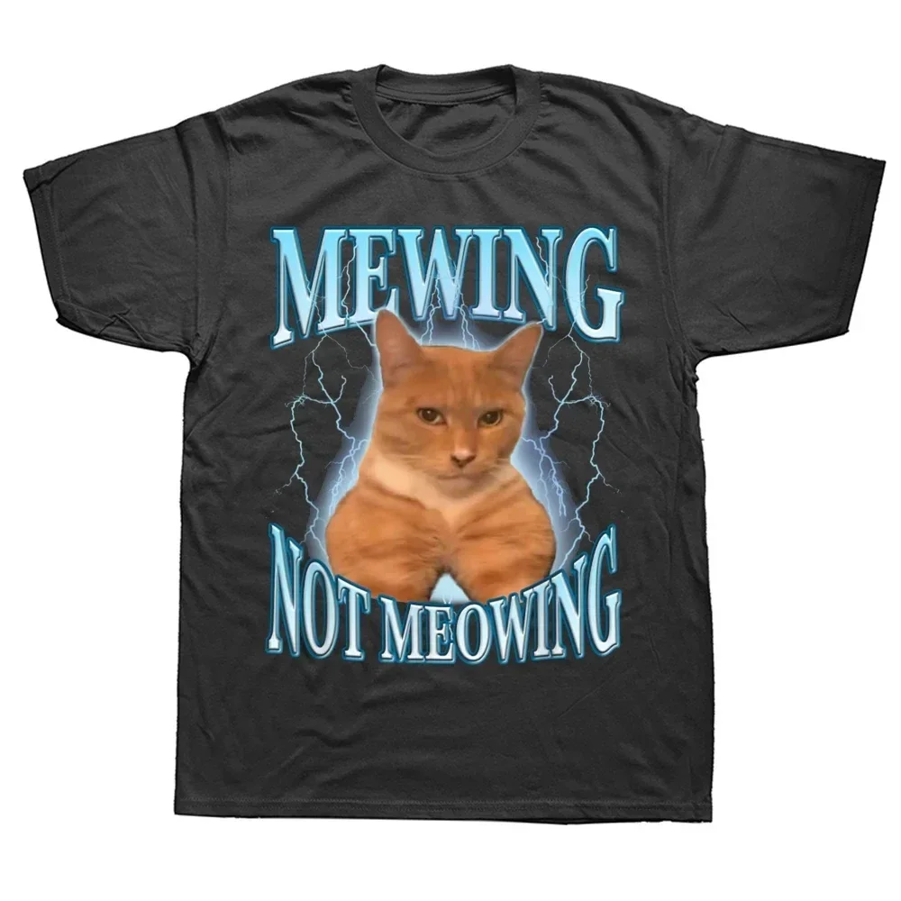 Female Funny Mewing Cat T Shirt