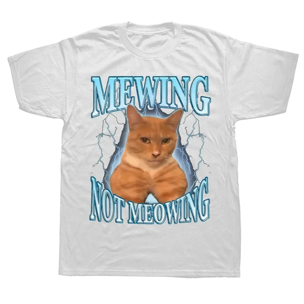 Female Funny Mewing Cat T Shirt - Image 2