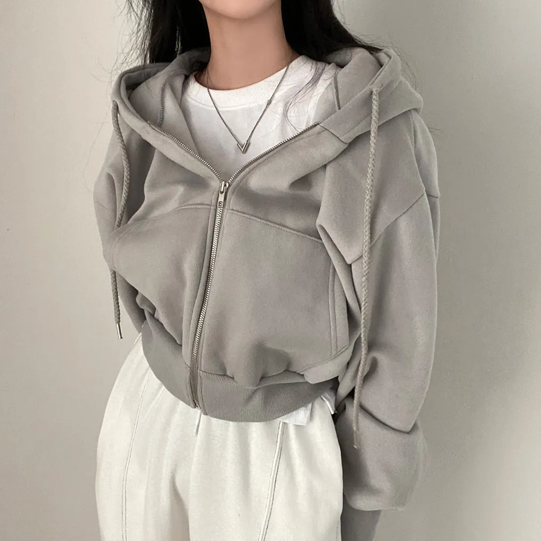Casual Y2K Zip Up Hoodie for Women - Image 24