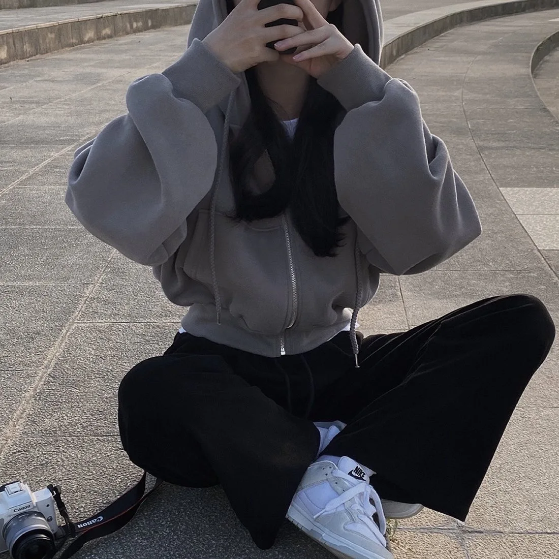 Casual Y2K Zip Up Hoodie for Women - Image 10