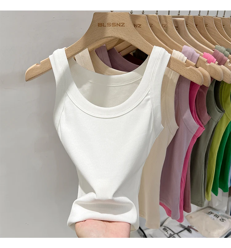 Women’s Solid Ribbed Tank Top - Image 12