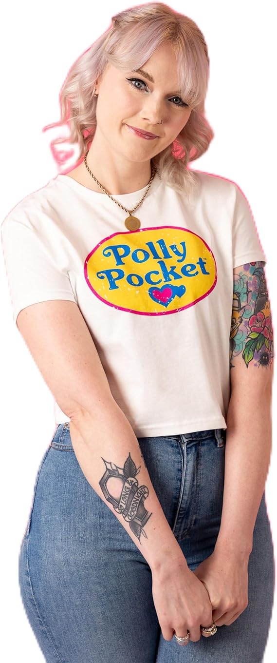 Polly Pocket White Cropped T-Shirt