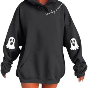 Trendy Halloween Graphic Sweatshirt