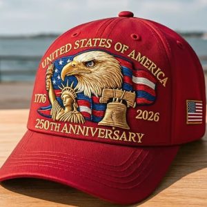 Embroidered American Eagle Head 250 Weeks Old Baseball Cap